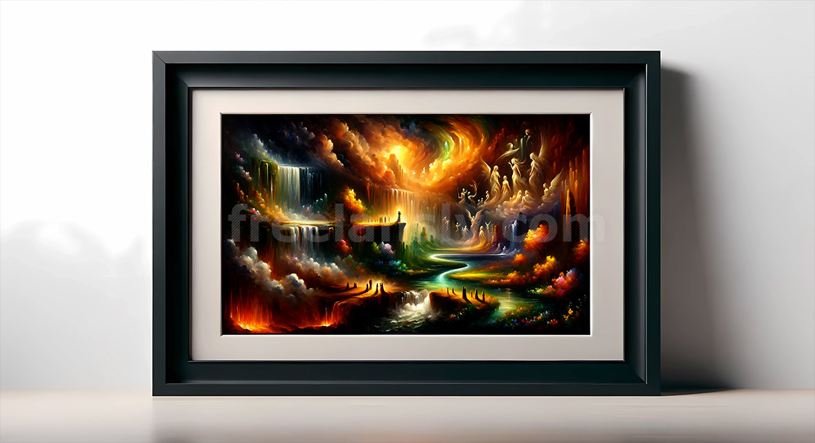 Harmony of Cosmos: A Visionary Dance of Celestial Wonders | Downloadable PRINTABLE Digital Painting