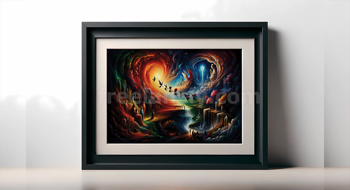 Eternal Rhapsody and Whispers of the Infinite: A Voyage Through Cosmic Elegance | Digital Painting